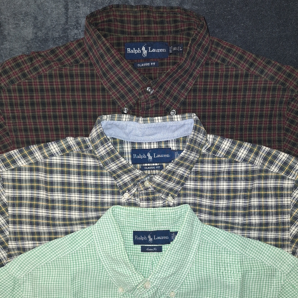 3 - Large - Ralph Lauren: Long Sleeve Shirts